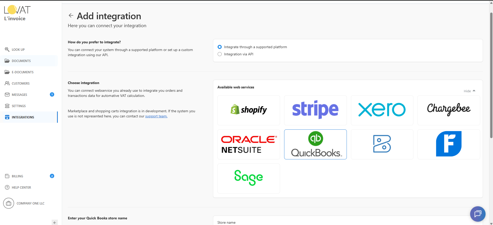 QuickBooks integration guide - DEVELOPERS API